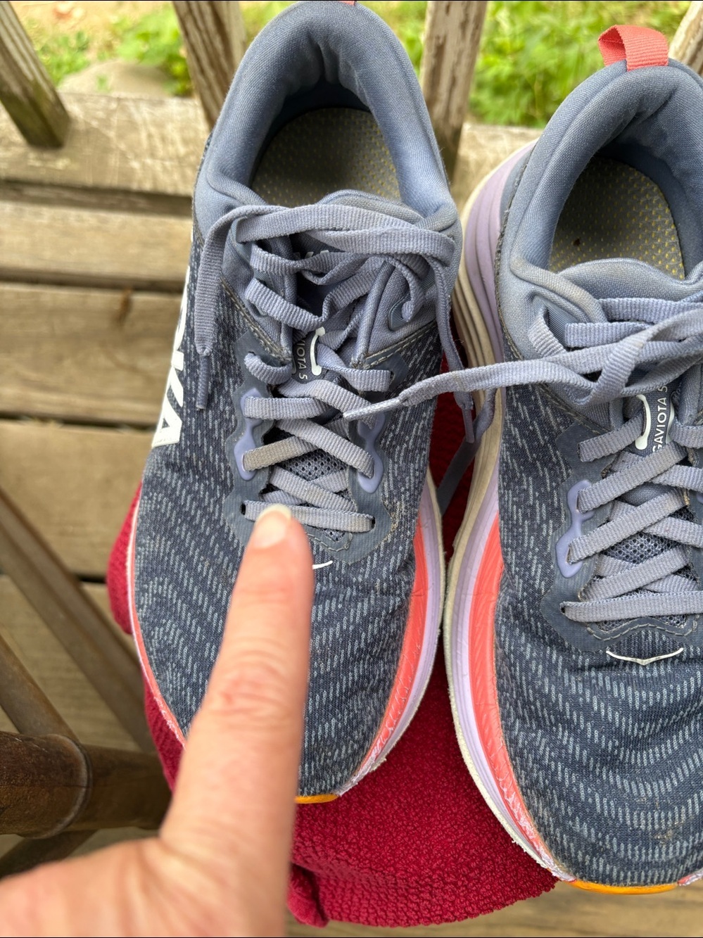 Woman’s Hoka Gaviota 5  Blue Gray Sz 7 - Picture 7 of 16